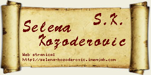 Selena Kozoderović vizit kartica